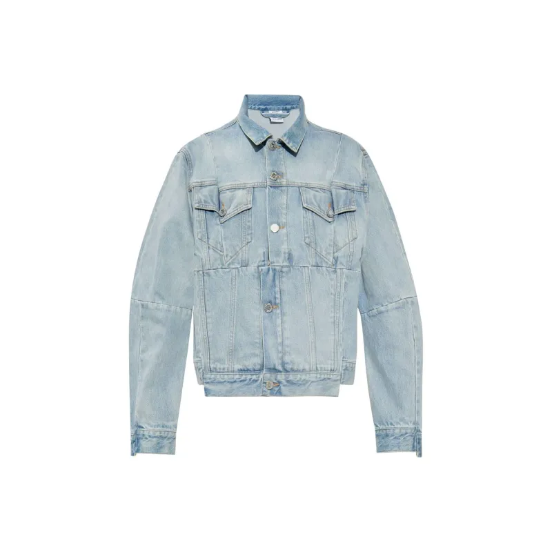 Vetements Collared Button Up Denim Jacket-0
