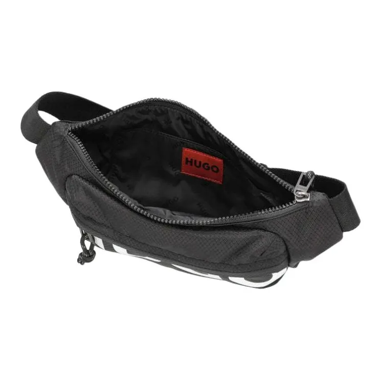 HUGO BOSS Recycled Polyester Crossbody Fanny Pack Regular Unisex Black-5