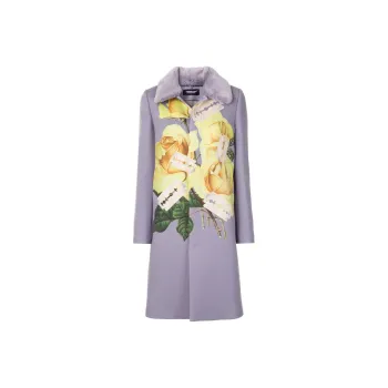 UNDERCOVER Mononoke Floral Midi Coat 'Purple'