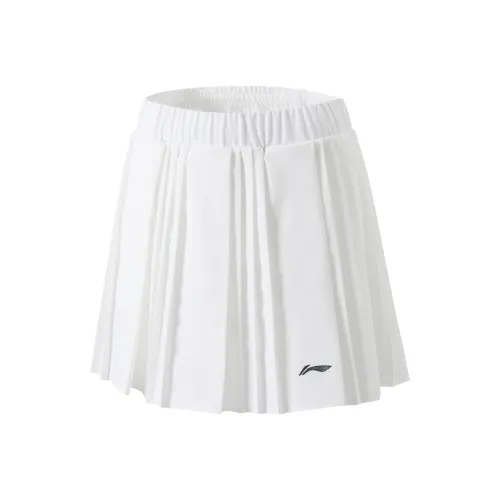 LiNing Badminton Series Casual Short Skirts Women's Standard White