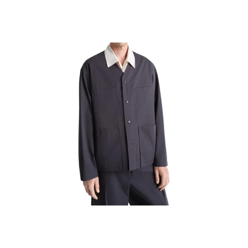 Lemaire Collarless Overshirt-1
