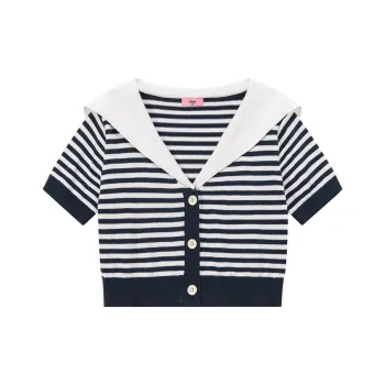 CHUU Knitwear Women's Blue White Stripes