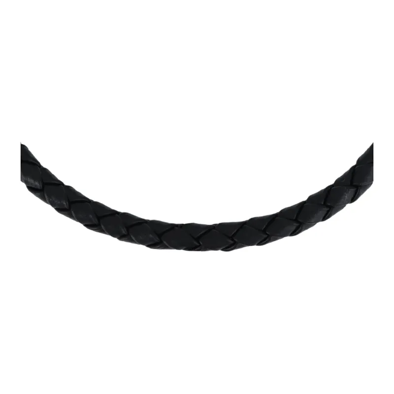 BVLGARI Calfskin Brass Enamel Bracelets Unisex Black-3