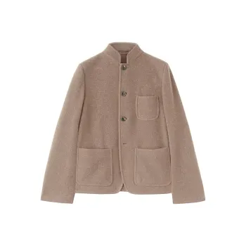 Loro Piana FW24 Jackets Coats Women's Steel Brown