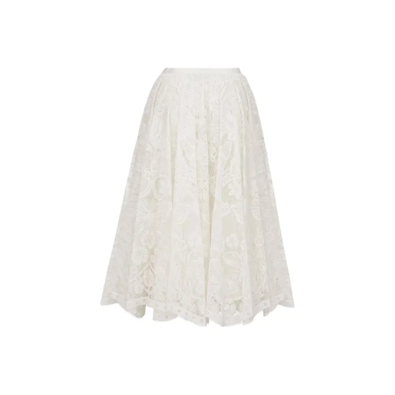 DIOR Casual Long Skirt Women's Ecru-1
