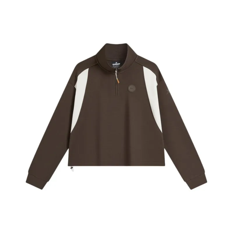 XTEP Sweatshirt Women's Coffee Brown-0