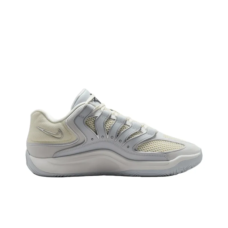 Nike KD 18 Anti Slip Wear Resistant Low Top Basketball Shoes Men's Gray White-3