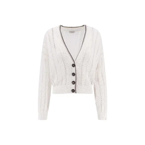 Brunello Cucinelli Dazzling Ribbed Net Cardigan
