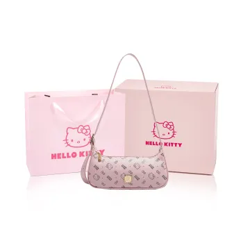 MESUCA Sanrio Hello Kitty Collaboration Kitty Series PU Shoulder Bag Women's Pink/Brown/Milk Tea