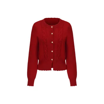 CHIWAWAMEME Knitwear Women's Cherry Red