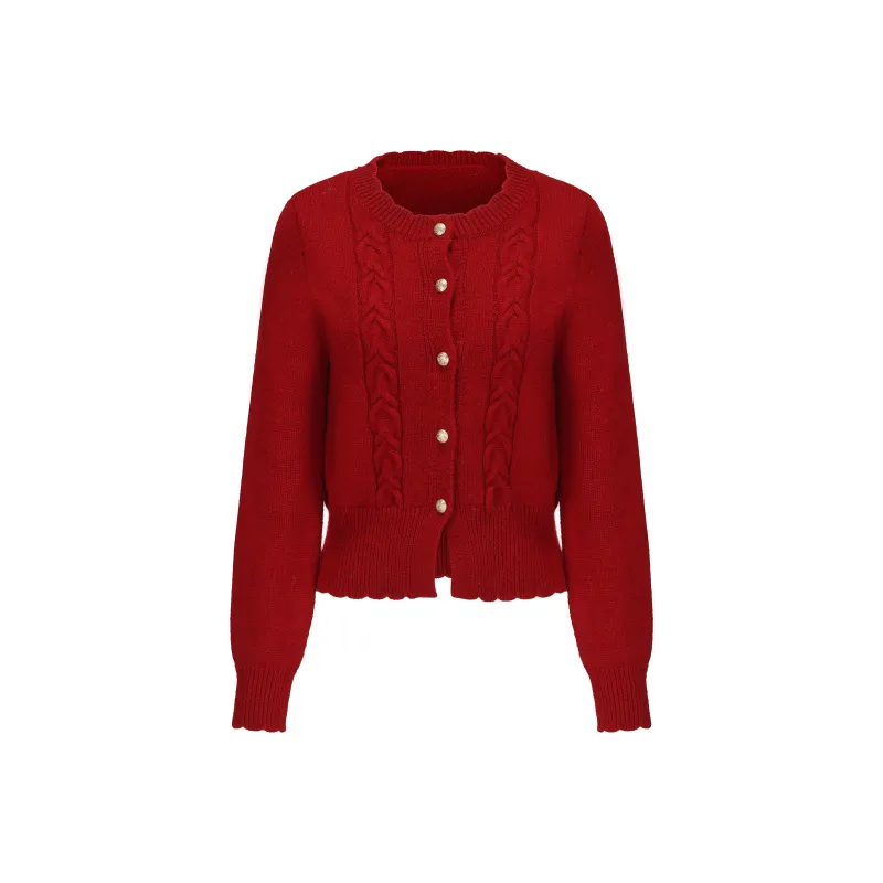 CHIWAWAMEME Knitwear Women's Cherry Red-0