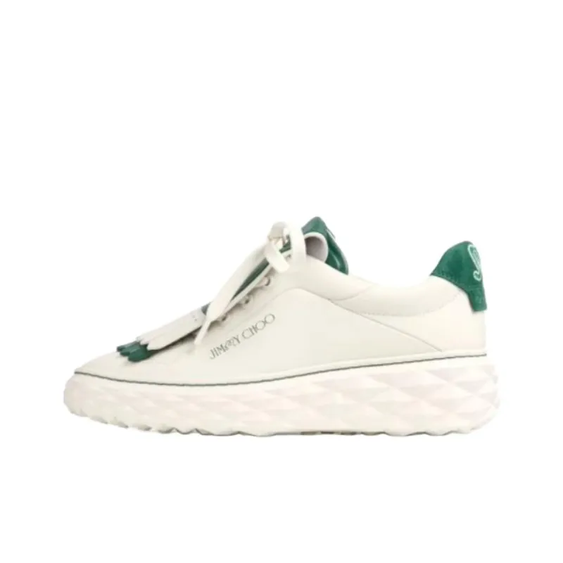 Malbon Golf x Jimmy Choo Diamond Low Top Casual Shoes Women's Green-0