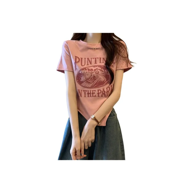 Mu Xiao Xin T Shirt Women's Pink-0