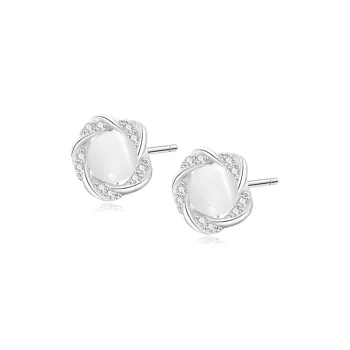 JUICY GRAPE Glass Cat Eye Stud Earrings Unisex