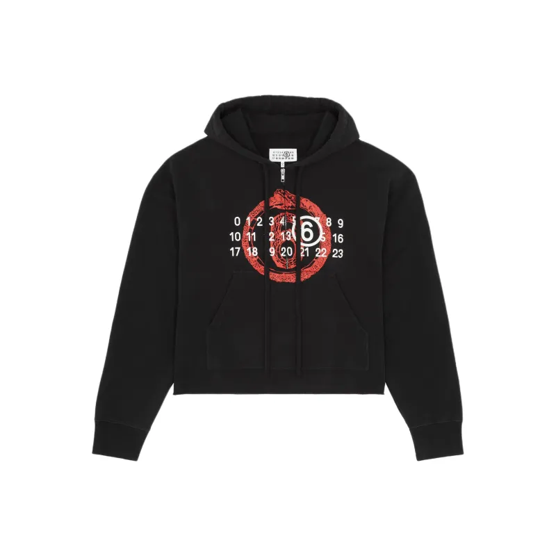 MM6 Maison Margiela Numbers motif Hoodie-0