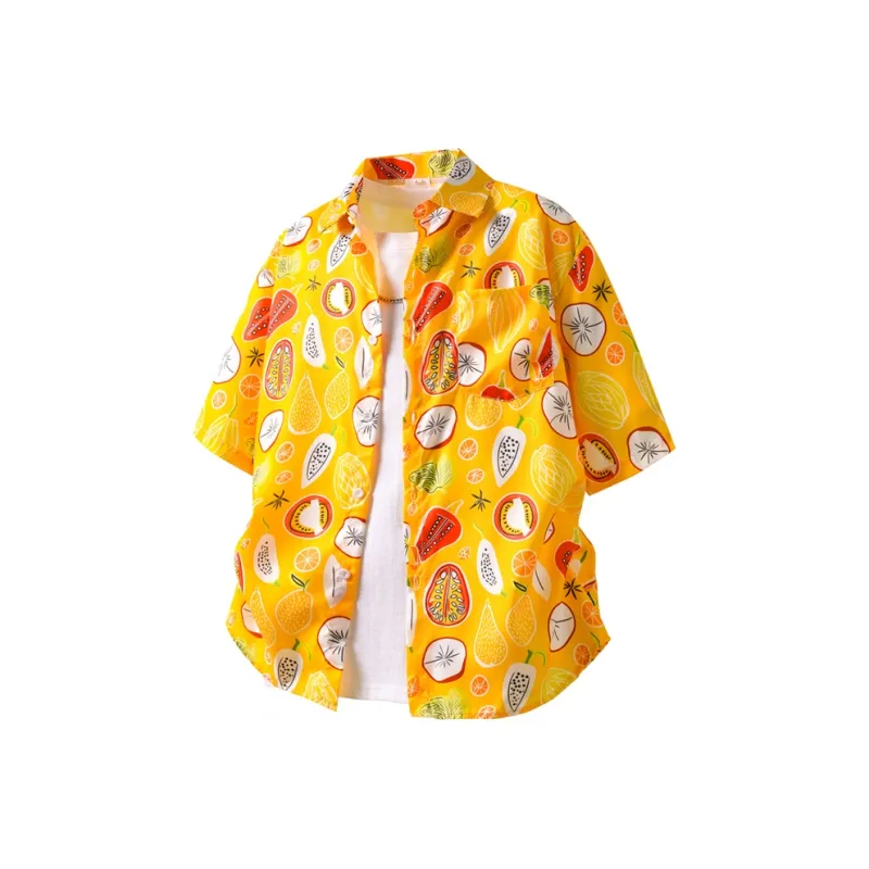 BEAR UNION Shirt Unisex Orange Red-0
