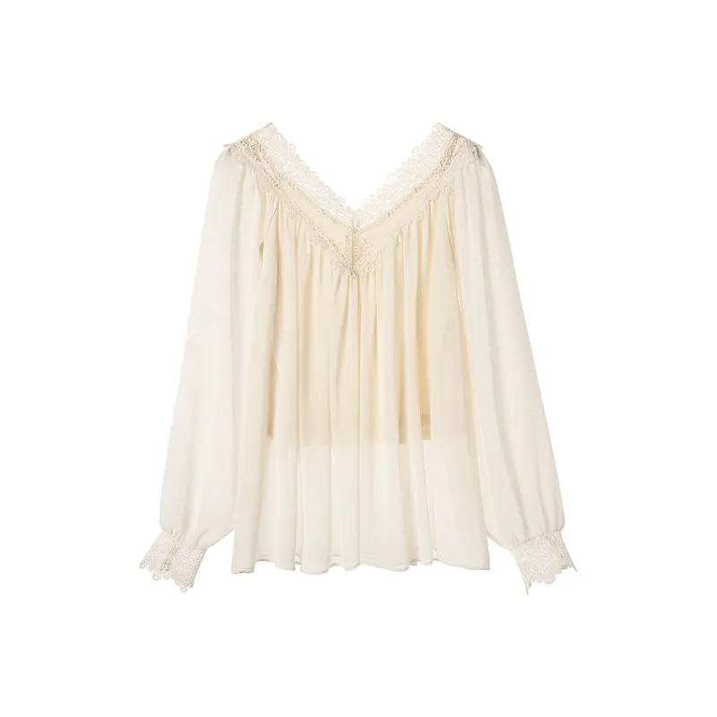 EKOOL Chiffon Shirt Women's Apricot-0