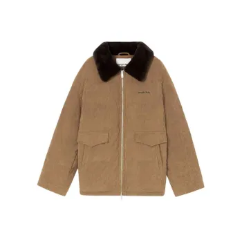 Orange Desire Down Jacket Women's Fallen Leaves Brown