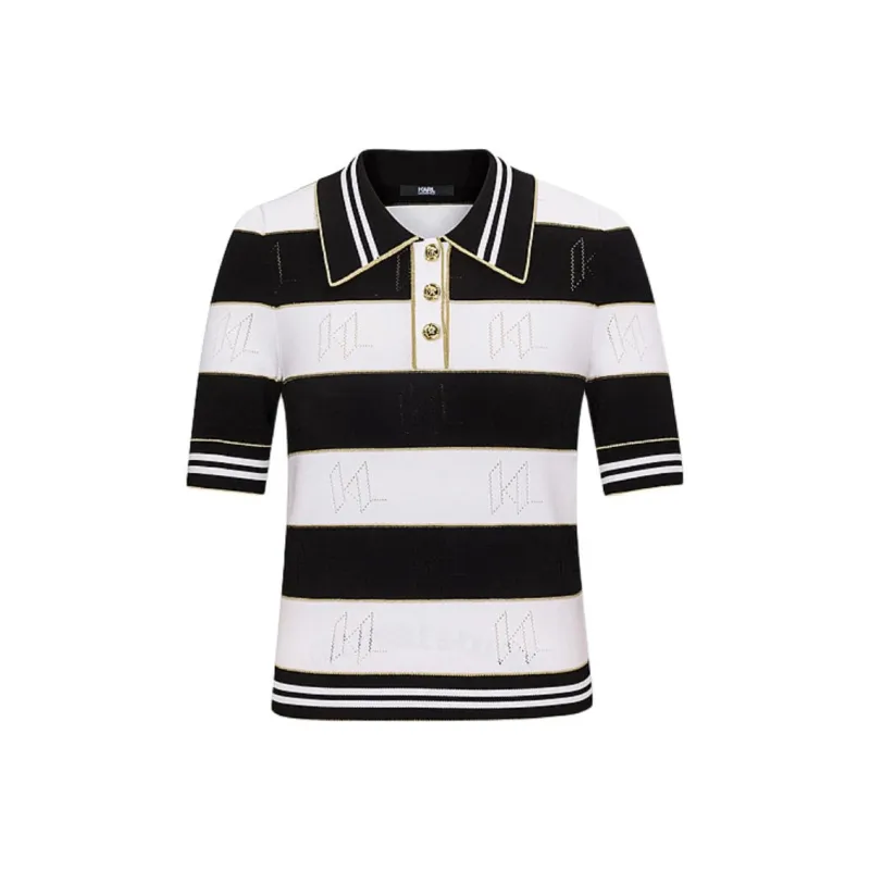 KARL LAGERFELD SS24 Knitwear Women's Black White-0