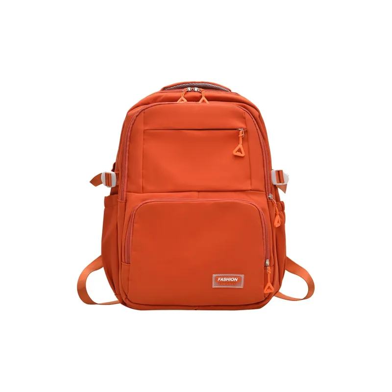 ZOGA Nylon Fabric Backpack Unisex Gray/Black/Orange Red/Green-6