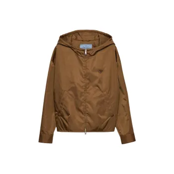 PRADA Logo Patch Hooded Jacket