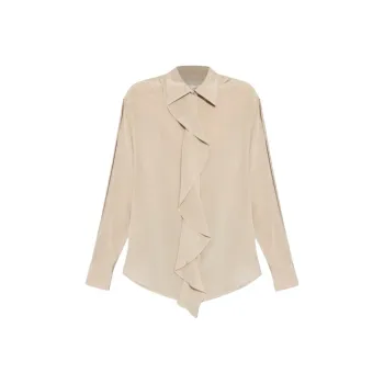 Victoria Beckham Asymmetric Ruffle Blouse
