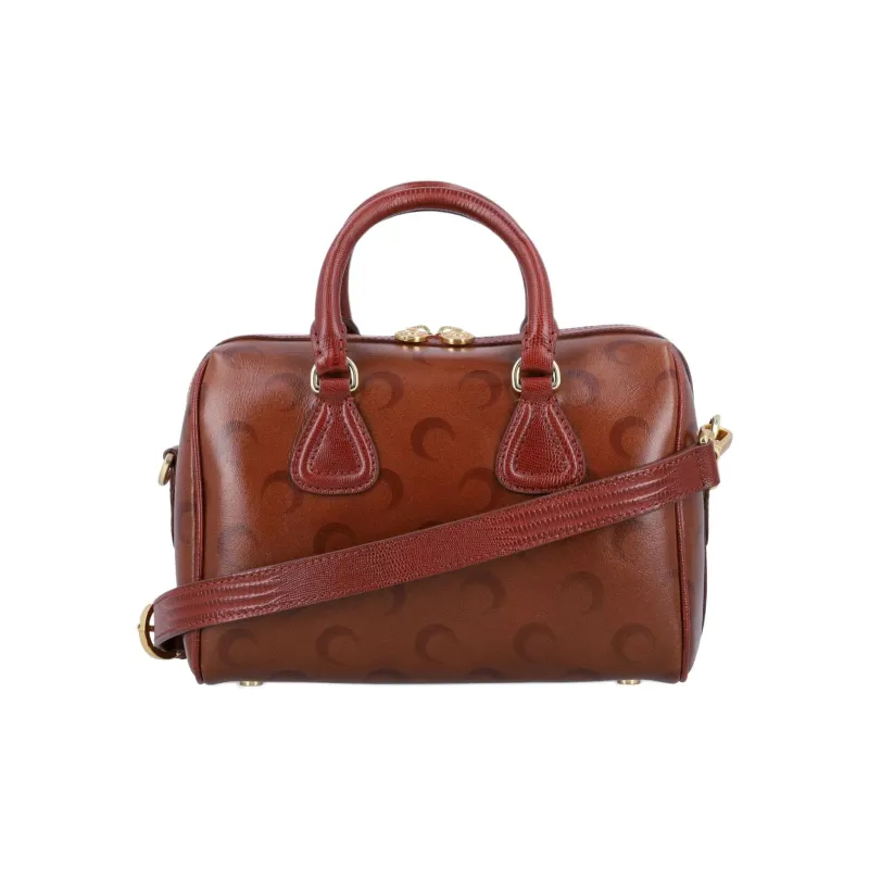 Marine Serre Sheepskin One Shoulder Handbag Mini Women's Rusty Brown-0