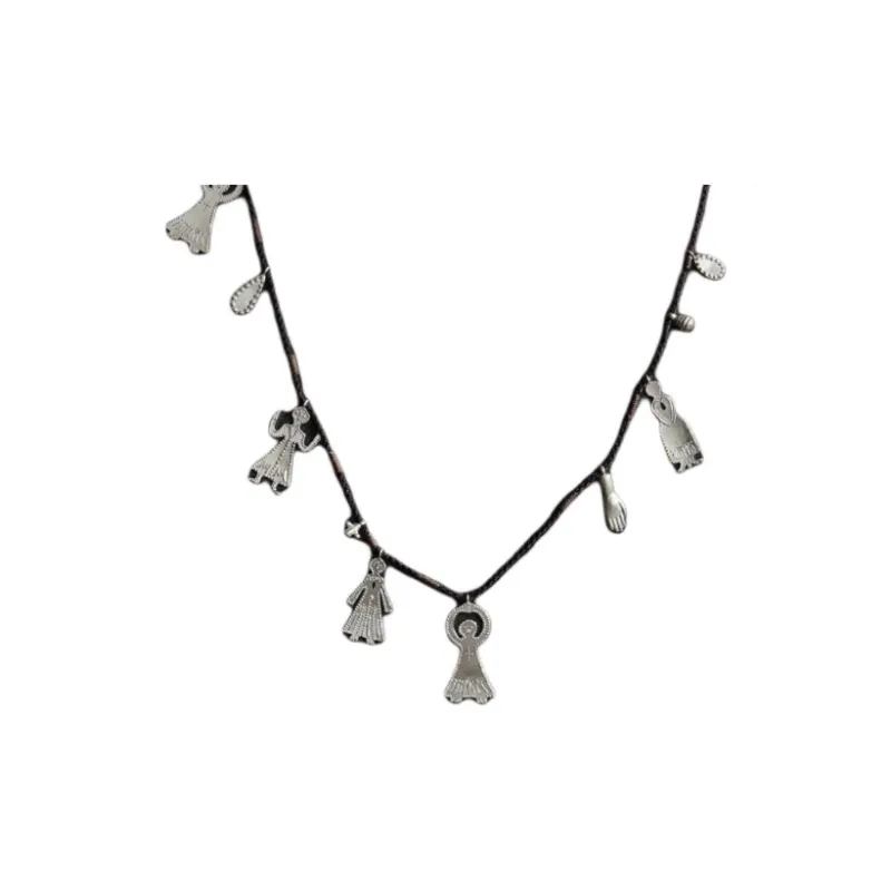 SALE E PEPE 925 Sterling Silver Necklaces Unisex Black-0