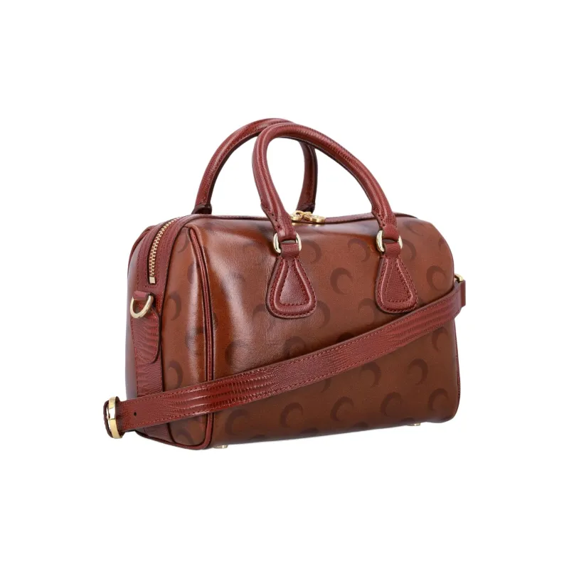 Marine Serre Sheepskin One Shoulder Handbag Mini Women's Rusty Brown-1