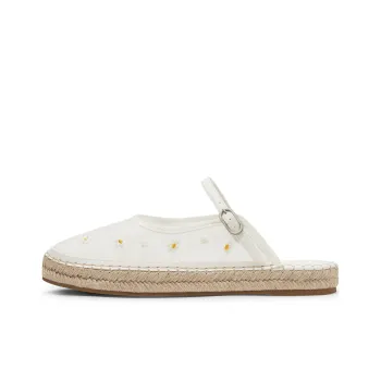 CHARLES&KEITH Composite Sole Closed Toe Slippers Women's White