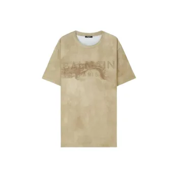 BALMAIN T Shirts Unisex Khaki