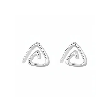 CENTURY&KINDLE 999 Fine Silver Stud Earrings Women's