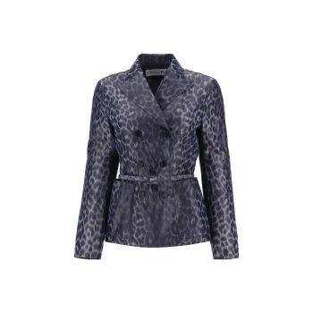 DIOR Leopard Printed Double Breasted Jacket