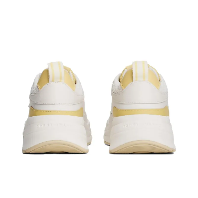Tommy Hilfiger Trainers Low Top Casual Shoes Women's Beige Yellow-4