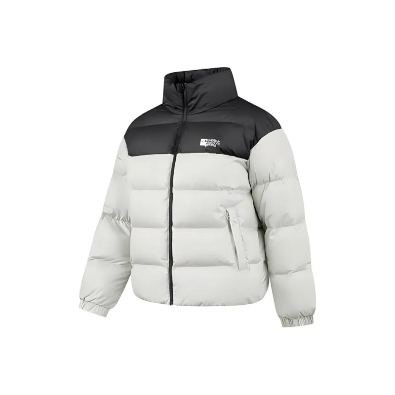 QIAODAN Down Jacket Women's Smoke White/Black-0