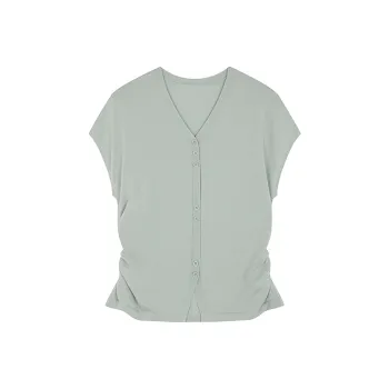 Mo Han Yi Mei Knitwear Women's Gray Pea Green