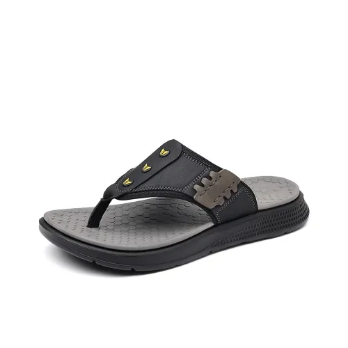 QIUTEXIONG Stitching Abrasion Resistant Slip Resistant Flip Flops Men's