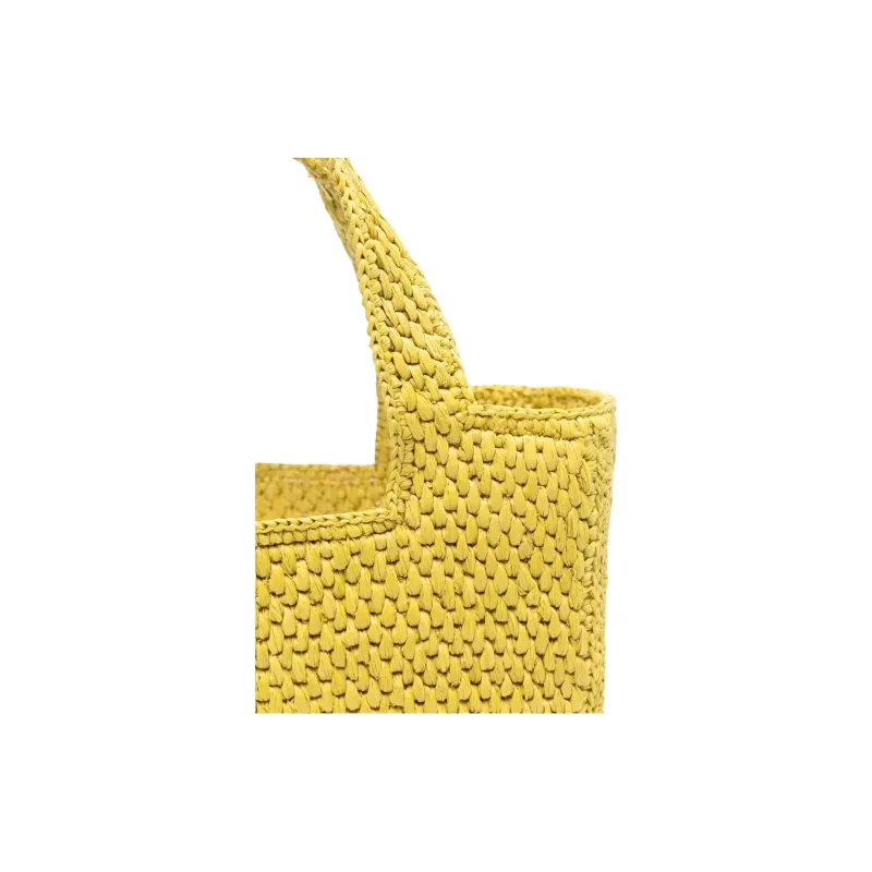 LOEWE Font Tote Straw Tote Bag, Shopping Bag, Shoulder Bag, Handbag Trumpets Women's Yellow-3