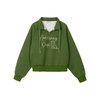 FAWENXIANGZI Sweatshirt Women's Avocado Green