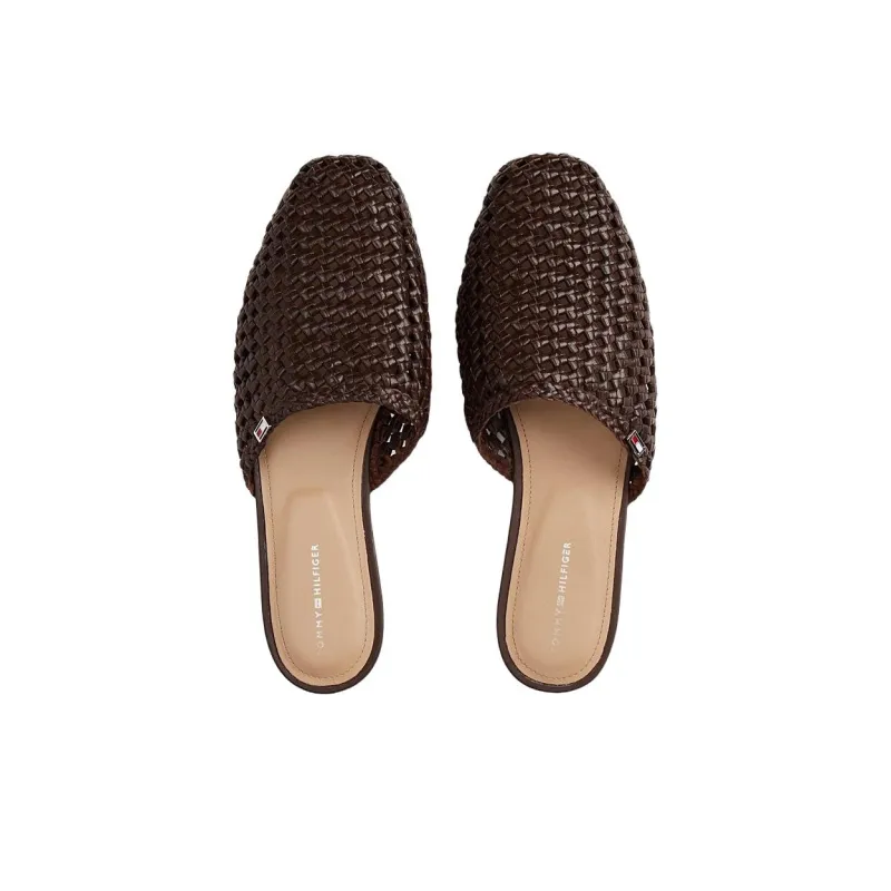 Tommy Hilfiger Abrasion Resistant Closed Toe Slippers Women's Dark Brown-3