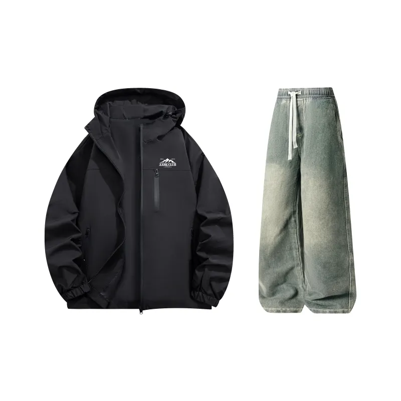 A.X.S.K Casual Sportswear Unisex Black-16