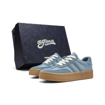 OUGLEMEN Slip Resistant, Abrasion Resistant, And Balanced Low Top Skateboard Shoes Men's