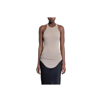 RICK OWENS Hollywood Basic Ribbed Scoop Neck Tank Top