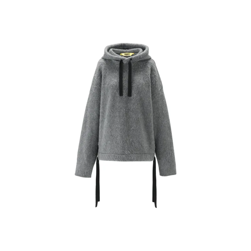 Onitsuka Tiger WS KNIT HOODIE DRESS Sweatshirt Women's Gray-0