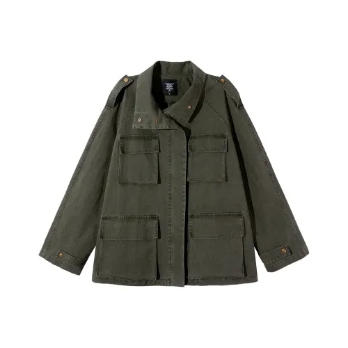 Ouyang Jackets & Coats Women's Army Green