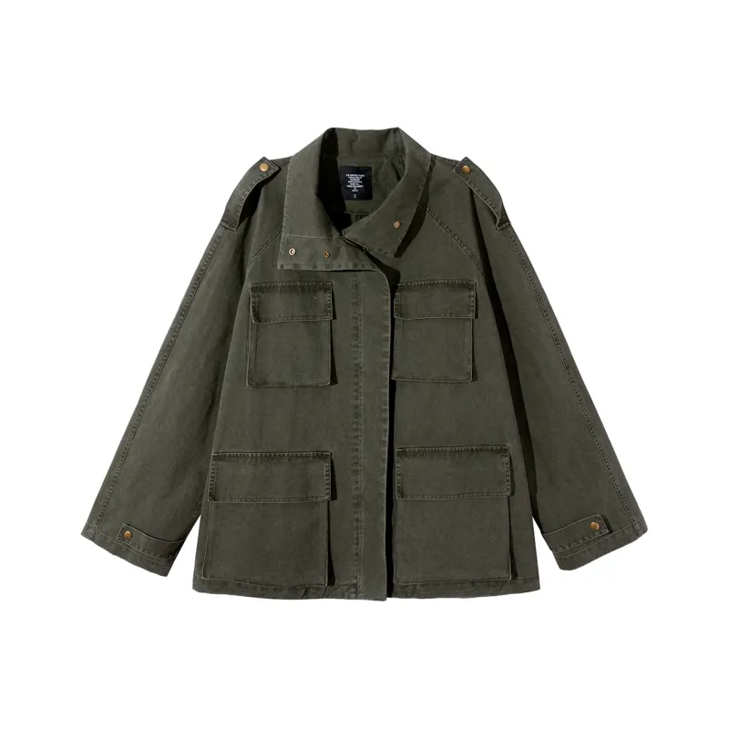 Ouyang Jackets & Coats Women's Army Green-0