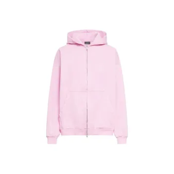 Balenciaga Graphic Printed Zip Up Hoodie
