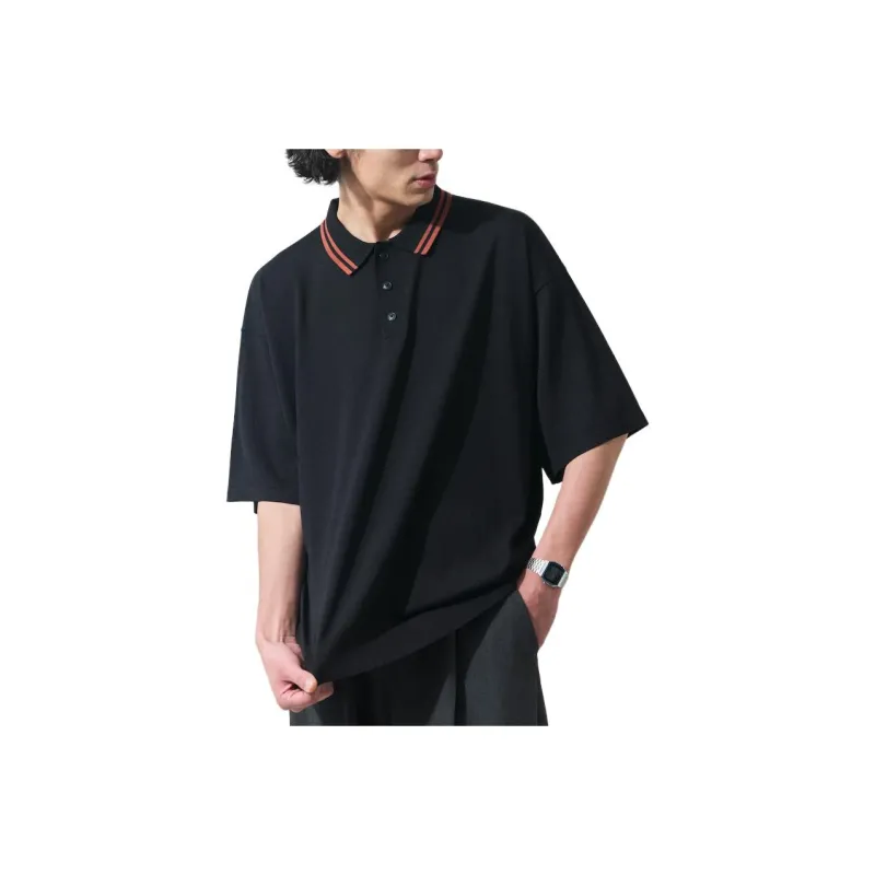FREAK'S STORE Polo Shirt Unisex Black X Brown-0