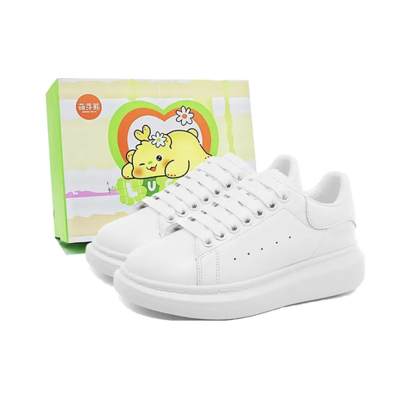 Budding Bear Slip Resistant, Abrasion Resistant, Breathable, Support, Height Increasing Low Top Skateboard Shoes Unisex-6
