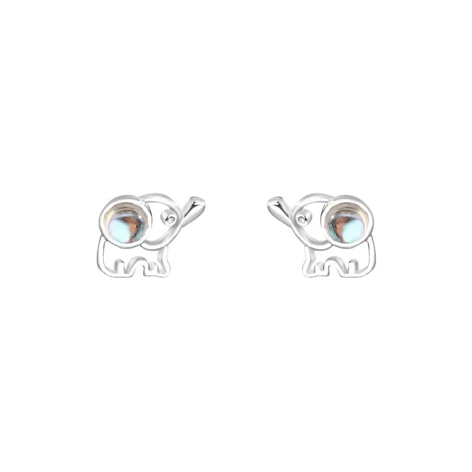 AAJF S999 Fine Silver Stud Earrings Women's-0